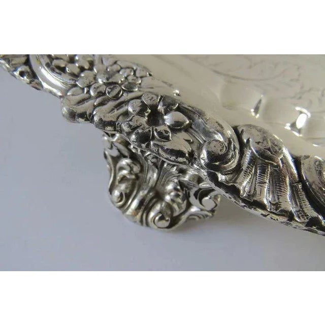 Traditional sheffield Tray with Family Crest For Sale - Image 3 of 9