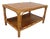 Vintage Rattan and Wood Coffee Table, 1960s For Sale