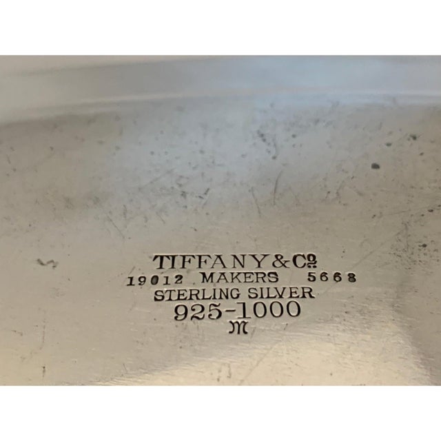 Tiffany and Co. Mid 20th Century Six-Piece Tiffany & Co. Sterling Silver Kettle on Cradle W Serving Tray 7.3 Kg For Sale - Image 4 of 17