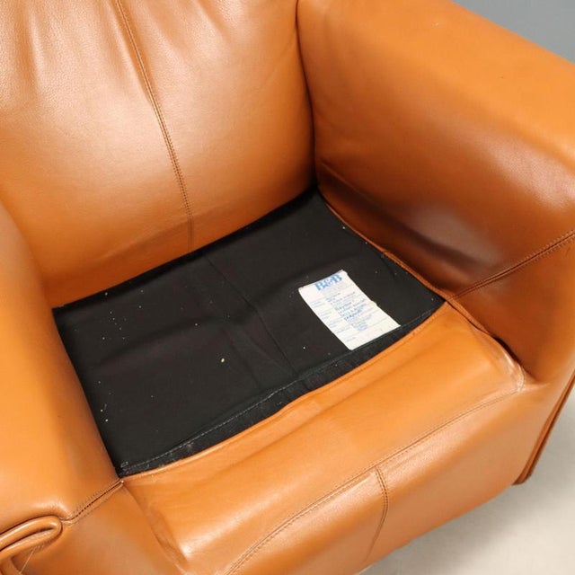 Tan Laurianetta Lounge Chairs attributed to Afra and Tobia Scarpa for B&B Italia, Set of 4 For Sale - Image 8 of 13