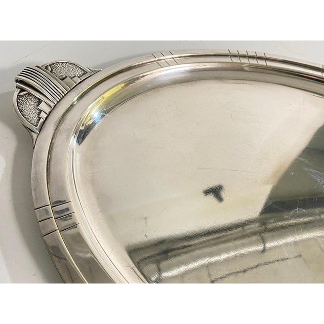 1940s Art Deco Tay in Silver-Plated Metal, France, 1940s For Sale - Image 5 of 15