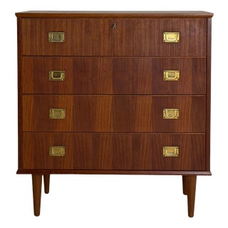 Danish Teak Chest of Drawers, 1960s For Sale