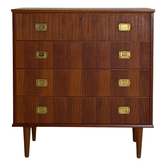 Danish Teak Chest of Drawers, 1960s For Sale