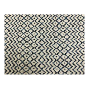 Sanderson Cheslyn Indigo Water & Stain Resistant Navy Blue Ivory Ethnic Geometric Upholstery Fabric