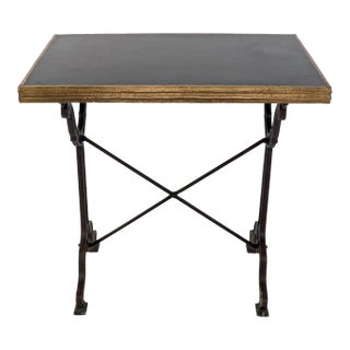Matthew Izzo Home Avignon Hand Hammered Iron Bistro Table With Cast Iron Base - 32"w For Sale
