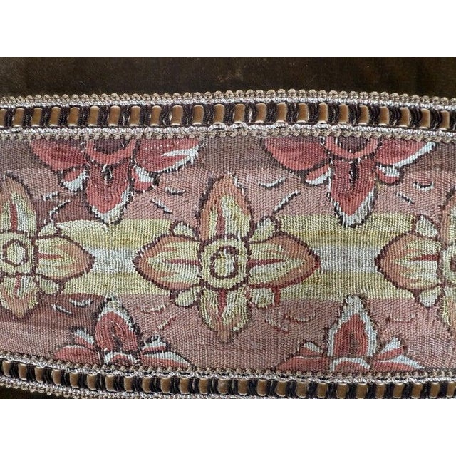 Brown 19th C. French Tapestry Pillow For Sale - Image 8 of 9