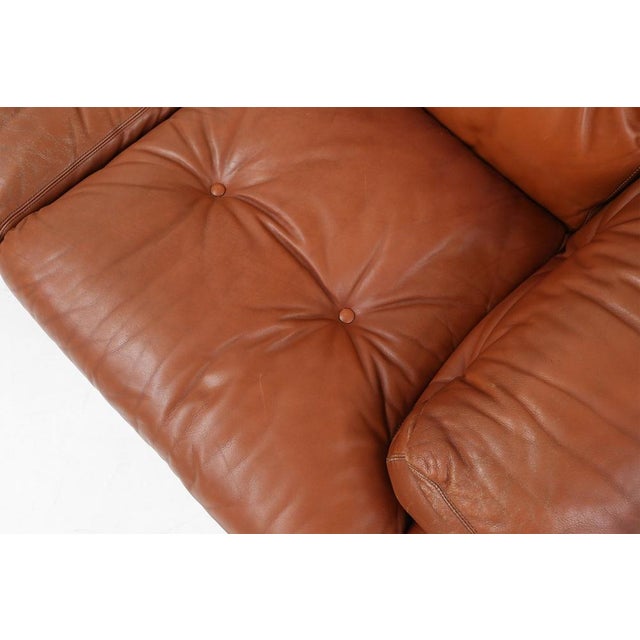 Brown Leather Coronado 2-Seater Sofa by Tobia Scarpa for B&B Italia, Italy, 1960s For Sale - Image 18 of 18