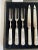 Antique George Butler & Co. Sheffield England Mother of Pearl Knife and Fork Set -Set of 12 For Sale In Los Angeles - Image 6 of 10