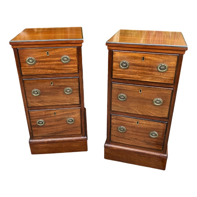 Victorian Mahogany Bedside Chests, 1890s, Set of 2 For Sale