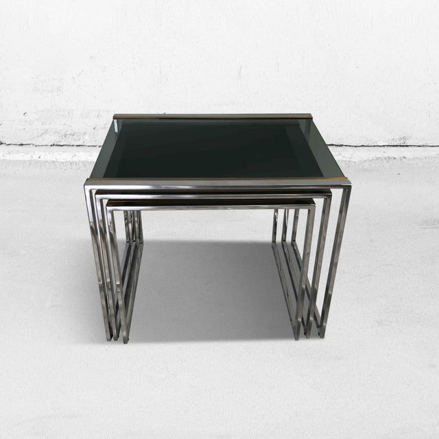 Regency Style Nesting Tables, 1970s, Set of 3 For Sale - Image 11 of 11