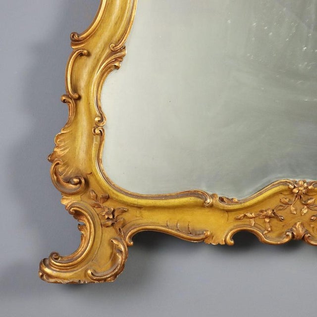 Glass Barocchetto Table Mirror in Gilded Wood For Sale - Image 7 of 11