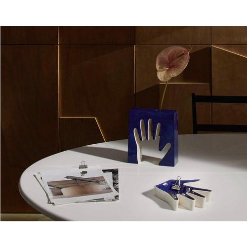 Black Blue and White Impronta Mano Vase by Luisa Parisi for Cassina For Sale - Image 8 of 9