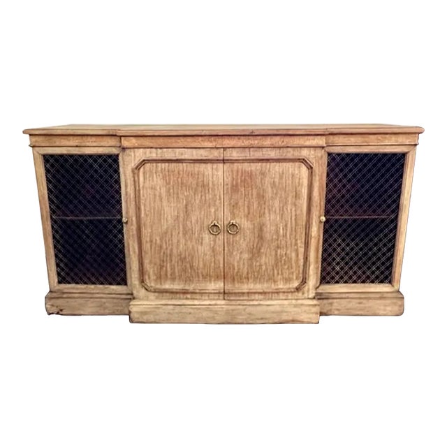 19th Century English Bleached Mahogany Credenza For Sale