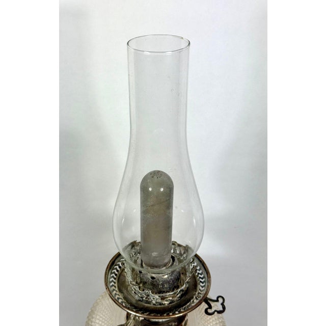 Silver Monumental 1875 Sheffield Sterling Silver & Cut Glass Corinthian Banquet Lamp For Sale - Image 8 of 18