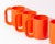 Mid-Century Modern Orange Melamine Stackable Mugs, Set of 7 by Massimo Vignelli for Heller For Sale - Image 3 of 6