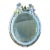 19th Century Dresden German Porcelain Mirror With Cherubs, Sitzendorf Mark For Sale