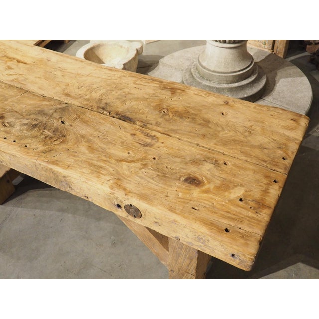 1940s French Elm Aviation Work Bench For Sale - Image 9 of 12