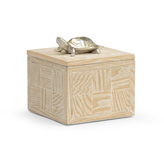 Contemporary Wildwood Wood Tortoise Box, Small For Sale - Image 3 of 3
