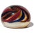 Barovier & Toso Murano Barovier Toso Vintage Blue Orange Red a Canne Gold Flecks Italian Art Glass Paperweight For Sale - Image 4 of 5
