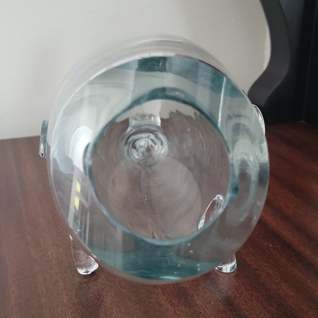 Late 20th Century Late 20th Century Blenko Glass #971l Large Crystal Fish Vase Designed by Winslow Anderson For Sale - Image 5 of 16