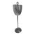 Mid-Century Modern Brushed Aluminum Floor Standing Champagne Ice Bucket With Lid For Sale