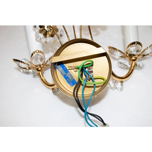 German Glamorous Jewel Wall Lamps in Crystal & Gilt-Brass from Palwa, 1960, Set of 2 For Sale - Image 9 of 10
