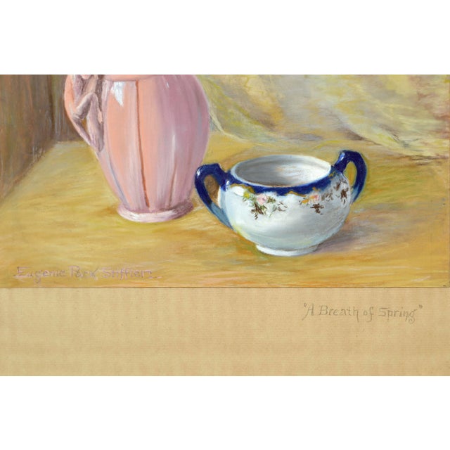 American 1940s Floral Still Life -- A Breath of Spring by Eugenie Pack Stiffler For Sale - Image 3 of 4
