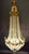 Hollywood Regency Mid 20th Century Hollywood Regency Gilt Metal & Crystal Beaded Basket Chandelier For Sale - Image 3 of 9