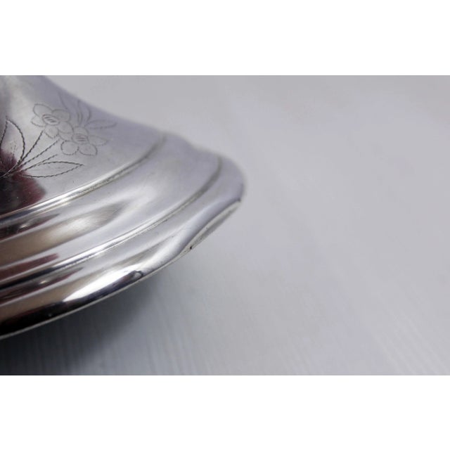 Art Nouveau Candlestick in Silver Metal, 1930s For Sale - Image 12 of 13