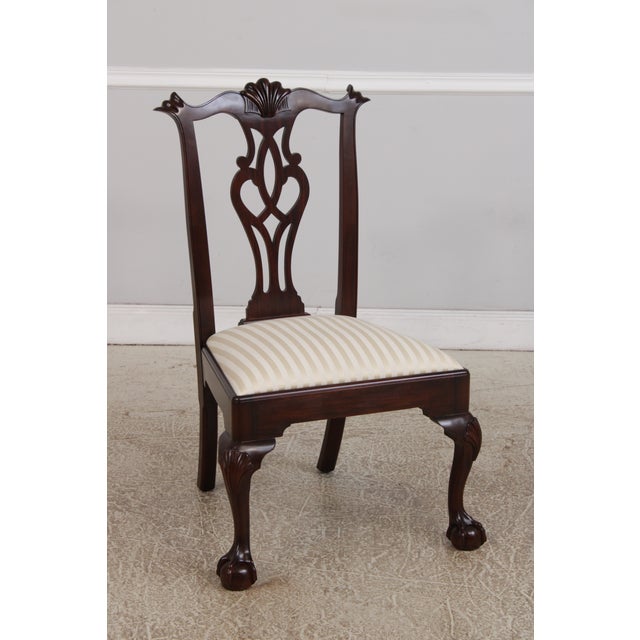 Set of 10 Henkel Harris Clawfoot Mahogany Dining Chairs For Sale - Image 12 of 18