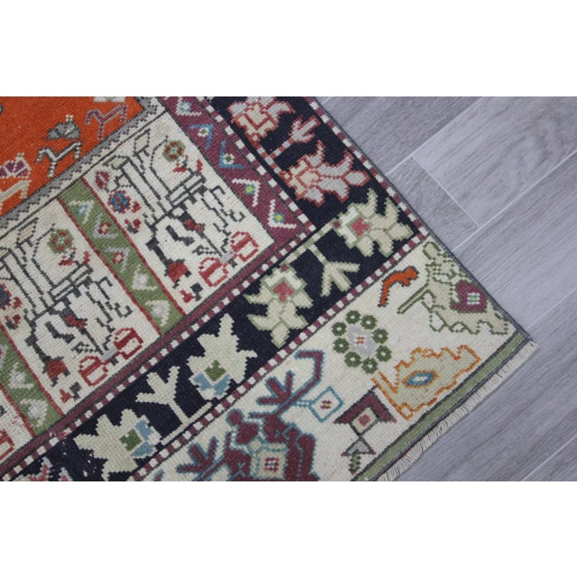 1970s Farmhouse Style Turkish Wool Oushak Area Rug For Sale - Image 10 of 12