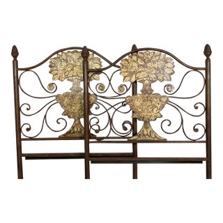 Painted Wrought‑Iron Panels by Slayman Forge — Pair (1995) For Sale