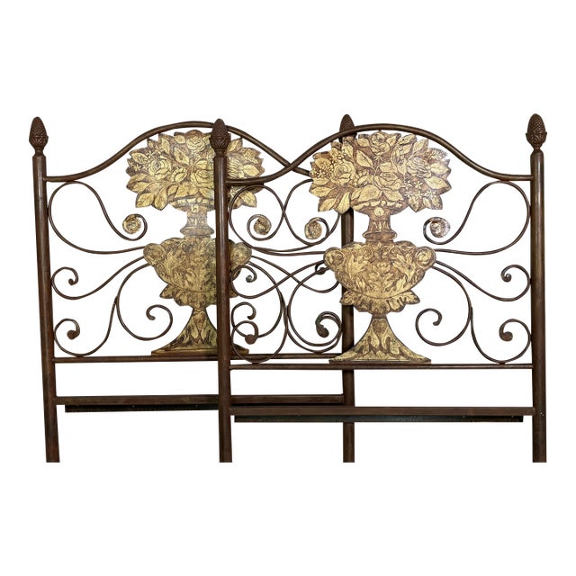 Painted Wrought‑Iron Panels by Slayman Forge — Pair (1995) For Sale