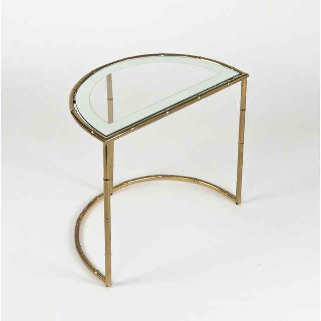 Mid-Century Modern Brass and Glass Nesting Tables, 1970s, Set of 2 For Sale - Image 13 of 18
