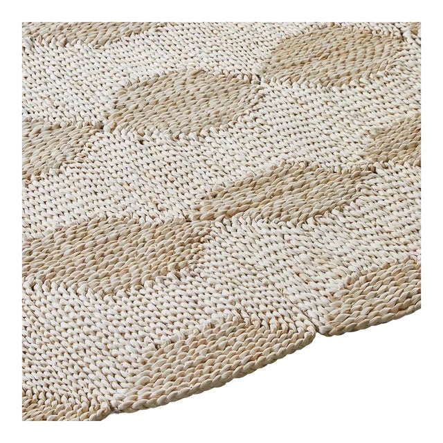 Rush House for Chairish Marisol Corn Husk Rug, 8' x 10' For Sale
