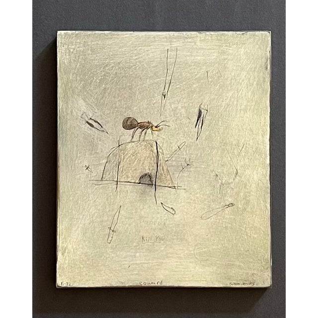 Wes Mills Painting/Drawing Titled “Coward” 1992 For Sale - Image 4 of 4