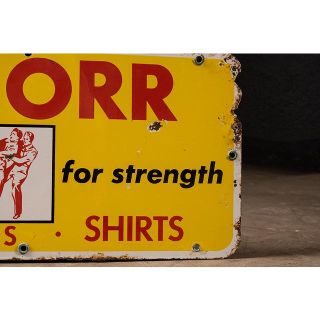 Mid 20th Century Vintage Sweet-Orr Union-Made Workwear S S P Sign For Sale - Image 5 of 6