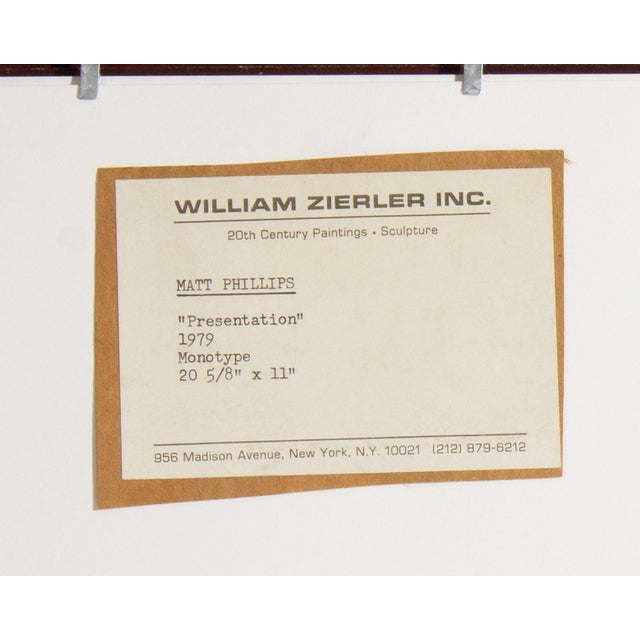 1979 “Presentation” Monotype Print by Matt Phillips For Sale In Indianapolis - Image 6 of 7