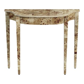 Chester Light Burl 36" Console Table, Light Brown For Sale