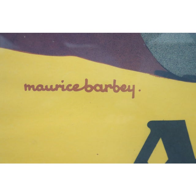 Vintage Framed French Automobile Poster Amilcar by Maurice Barbey 1932 For Sale - Image 12 of 12