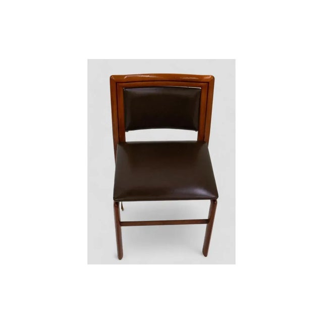 Vintage Brown Leather Chair For Sale - Image 4 of 7