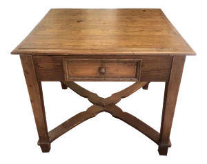 Antique 1900 Continental Heart Pine Work Table