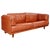 Modern Italian Brown Leather Sofa Twice by Cerri for Poltrona Frau, 1980s For Sale