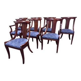 Stickley Directoire Cherry Classic Dining Chairs, Set of Eight For Sale