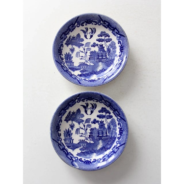 Blue Vintage Blue Willow Bowls Pair For Sale - Image 8 of 11