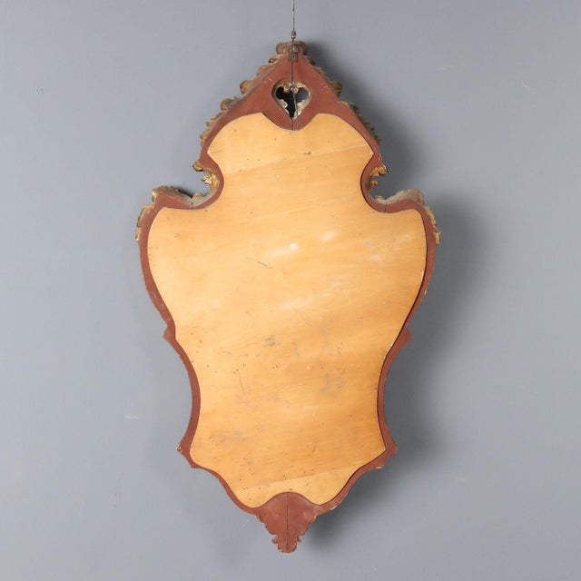 Carved and Gilded Wooden Mirror For Sale - Image 9 of 10
