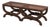 French Louis XIV Double Seat Cane Bench For Sale