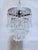 Silver Vintage Crystal Upside Down Waterfall Chandelier With Ornate Silver-Tone Rim For Sale - Image 8 of 8