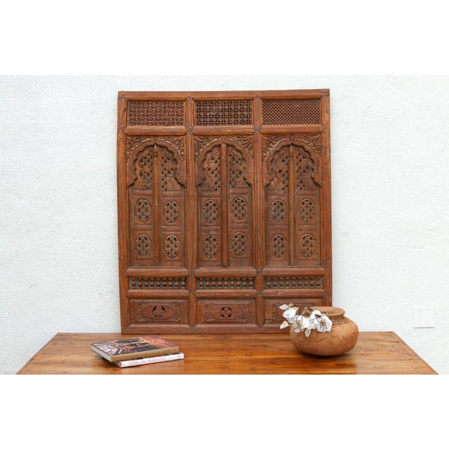 19th Century Rajasthan Lattice Carved Window Palace For Sale - Image 11 of 11