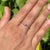 Ruby & Diamond Beaded Double Band Stacking Ring Size 4 Set in 14k Yellow Gold For Sale - Image 9 of 16